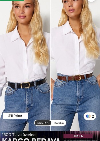 Klasik Deri Kadın Kemer - Tokalı - Görsel 2