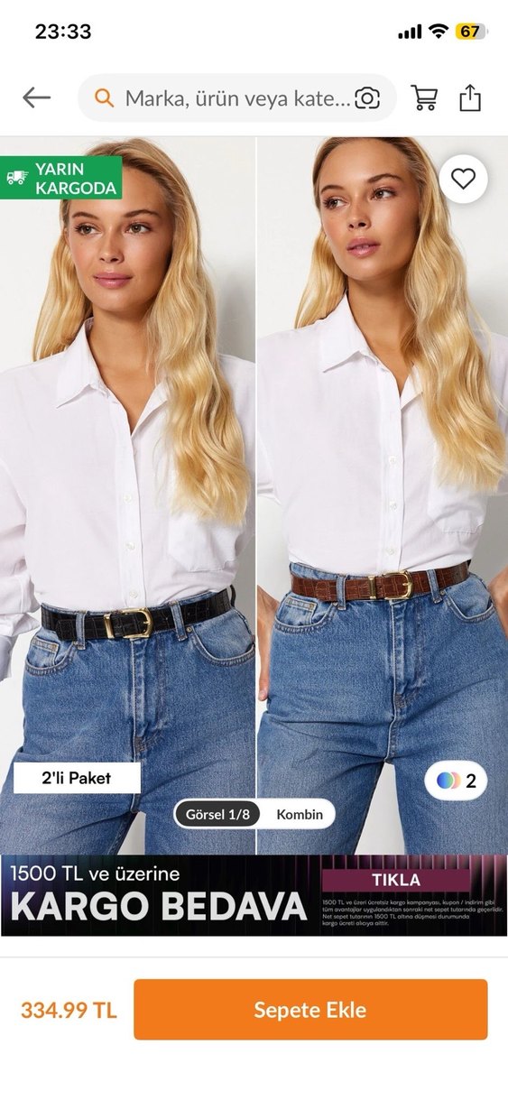 Klasik Deri Kadın Kemer - Tokalı - Görsel 2