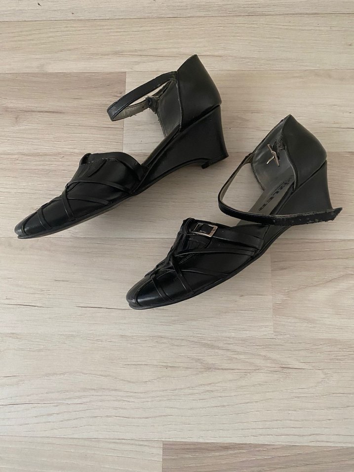 Siyah Tokalı Kadın Topuklu Sandalet - Görsel 2