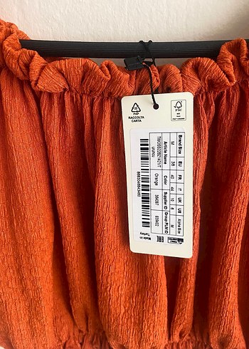 Kısa Kollu Kırmızı Straplez Bluz - Görsel 2