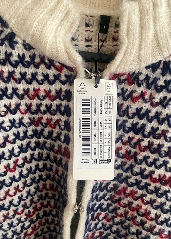 Gri Desenli Kısa Örgü Kadın Kazak - Görsel 3