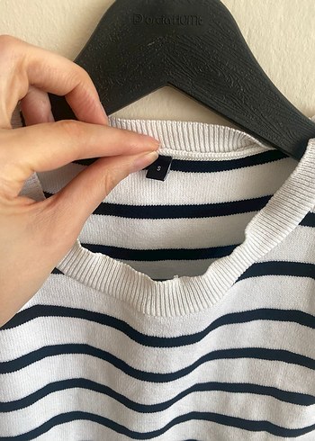 Çizgili Örgü Pamuklu Kadın Atlet - Görsel 2