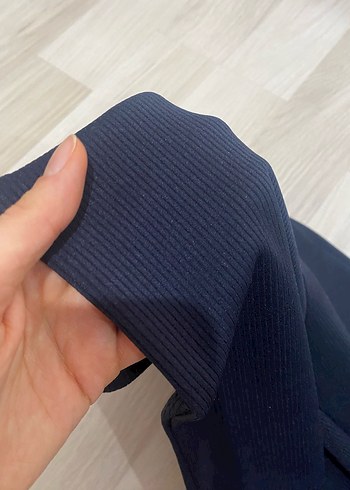 Trendyol & Milla Lacivert Piliseli Kadın İspanyol Paça Pantolon