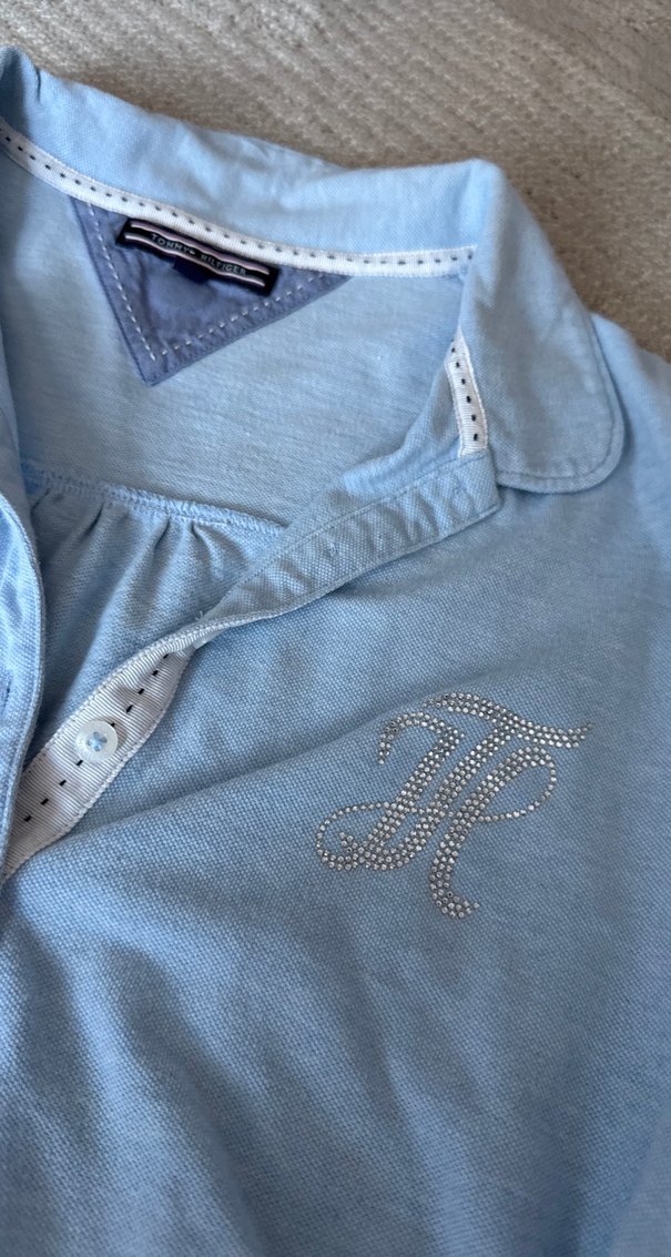 Tommy hilfiger Kızlar için Mavi Keten Polo Tişört - Görsel 2