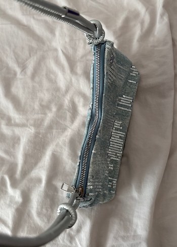 Payetli Gri Denim Kadın Çanta - Görsel 3