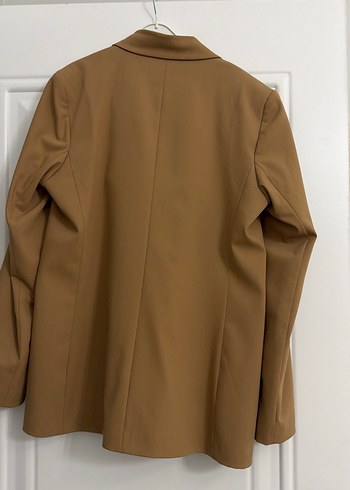 Bej Kadın Düğmeli Blazer Ceket - Görsel 4