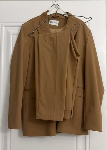 Bej Kadın Düğmeli Blazer Ceket - Görsel 2