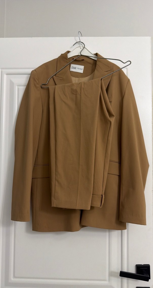 Bej Kadın Düğmeli Blazer Ceket - Görsel 2