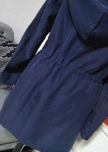 H&M 36/S beden, Lacivert Süet Kadın Ceket - Görsel 8