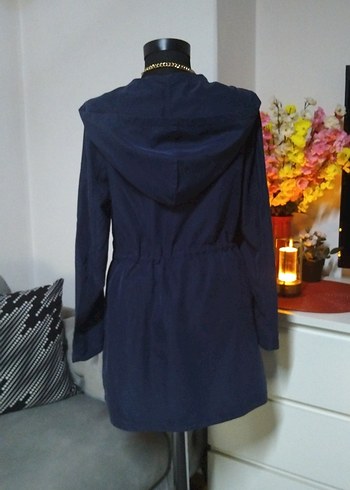 H&M 36/S beden, Lacivert Süet Kadın Ceket - Görsel 6