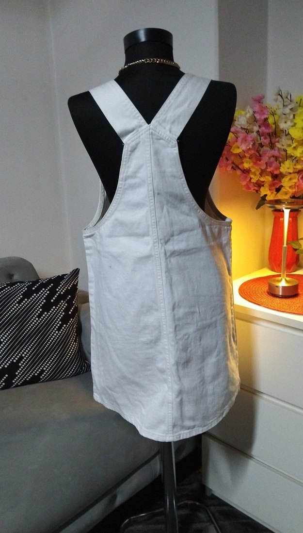 Lcw 40/L beden, Beyaz Kolsuz Mini Jean Tulum - Görsel 5