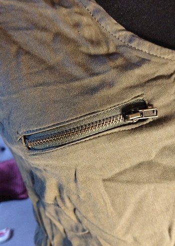 36/S beden boy 80 cm, Kemerli V Yaka Kolsuz Midi Elbise - Görsel 3