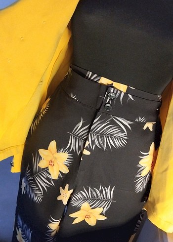 Sarı Uzun Kesim Kadın Blazer Ceket takımı, 36/S beden - Görsel 5