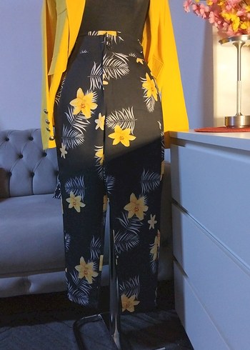 Sarı Uzun Kesim Kadın Blazer Ceket takımı, 36/S beden - Görsel 6