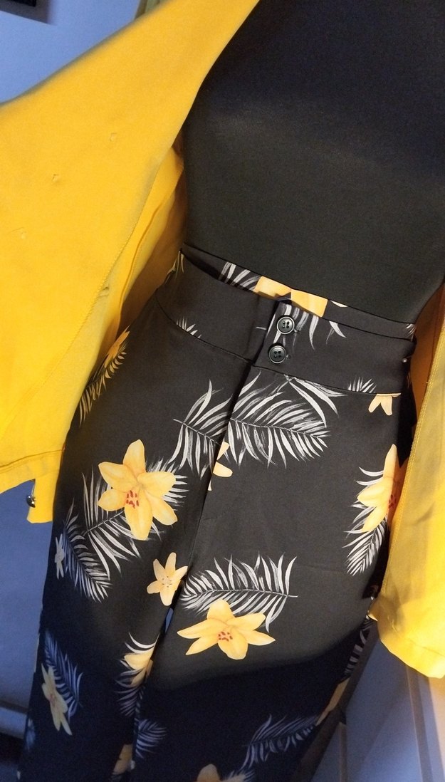 Sarı Uzun Kesim Kadın Blazer Ceket takımı, 36/S beden - Görsel 5