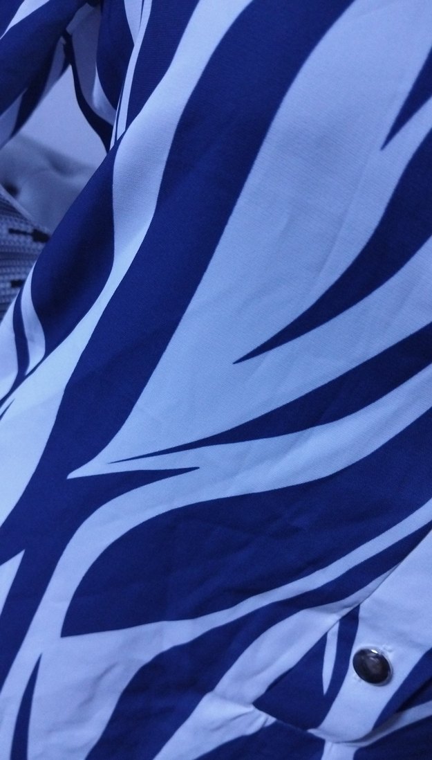 38/M beden boy 90 cm, Gri Zebra Desenli Tunik - Görsel 3