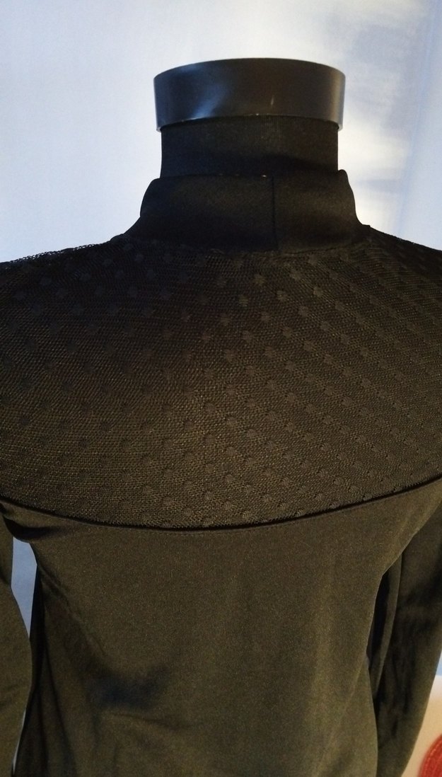 36/S beden boy 85 cm. Uzun Kollu Siyah Gotik Kadın Elbise - Görsel 5