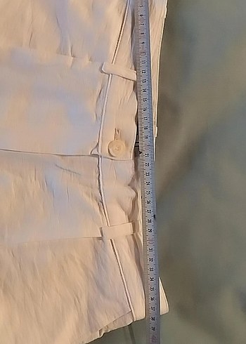 Şeffaf Beyaz Midi Kadın Pantolon - Görsel 4