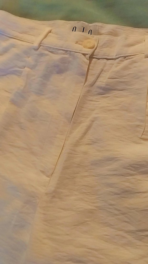 Şeffaf Beyaz Midi Kadın Pantolon - Görsel 5