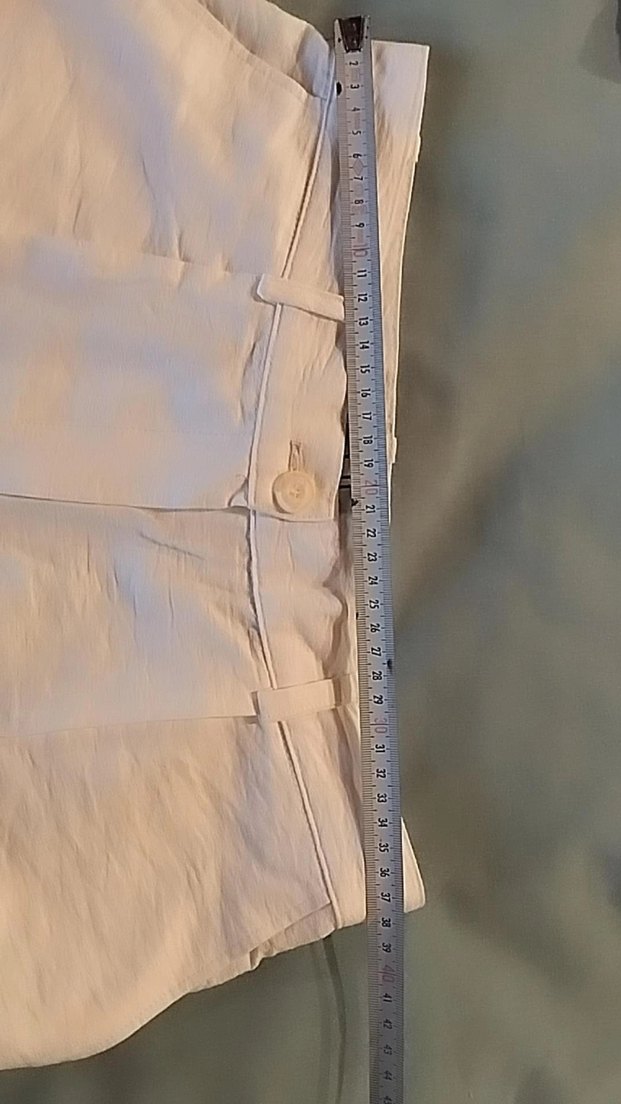 Şeffaf Beyaz Midi Kadın Pantolon - Görsel 4