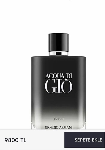 Beden Gio Armani parfüm