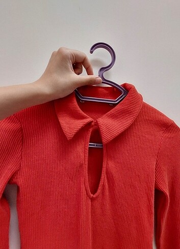 xs Beden kırmızı Renk Fitilli bodysuit