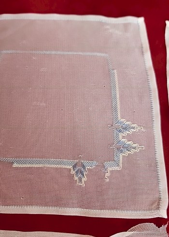 Beden Kenar İşlemeli File Örgü Kumaş