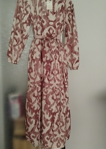 Bej Desenli Uzun Bohem Kadın Bluz - Görsel 3