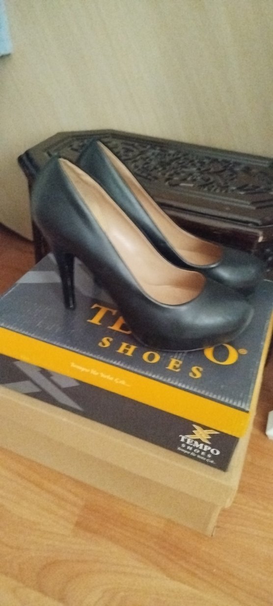 Klasik Siyah Topuklu Kadın Ayakkabı - Görsel 4