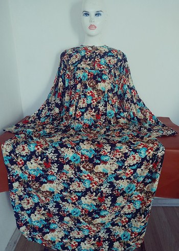 Diğer Çiçek Desenli Bohem Uzun Elbise robadan
