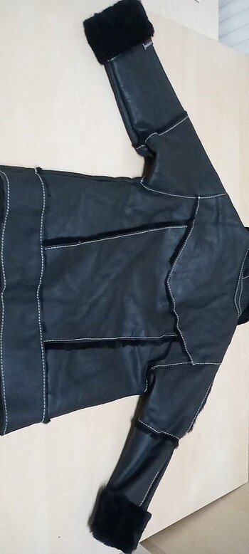 Kuzu derisi içi kuxu postu 0 koyun çocuk mont - Görsel 5