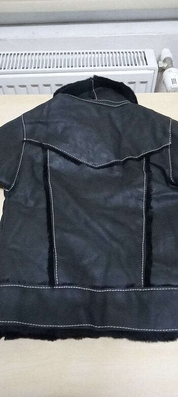 Kuzu derisi içi kuxu postu 0 koyun çocuk mont - Görsel 6