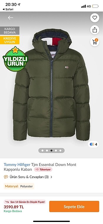 Erkek Tommy mont