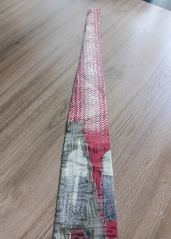  Beden bordo Renk Modern Bordo Gri Desenli Erkek Kravat
