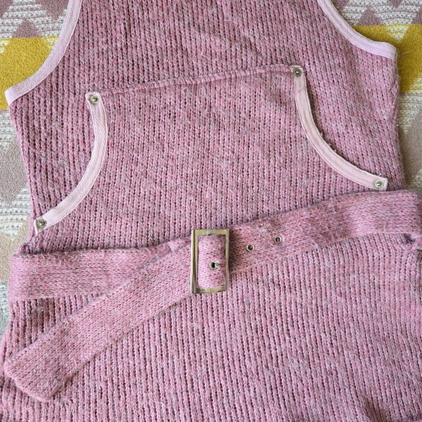 Pembe Örme Salopet - Görsel 2