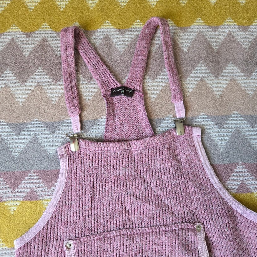 Pembe Örme Salopet - Görsel 3