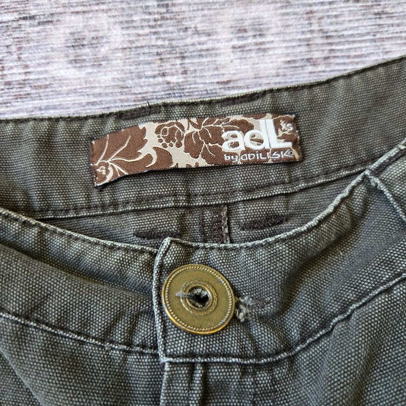 Fırfırlı Haki Kot Etek - Görsel 3