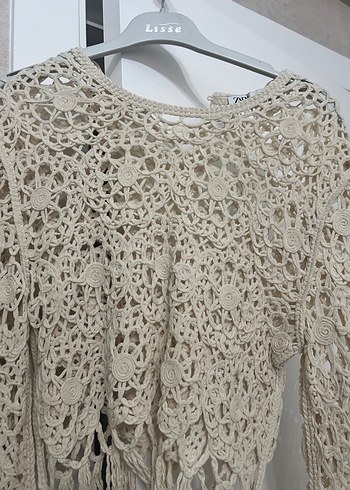 Bohem Dantel İşlemeli Kadın Triko - Görsel 2