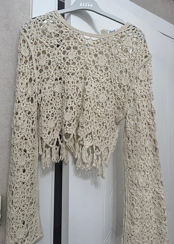 Bohem Dantel İşlemeli Kadın Triko - Görsel 3