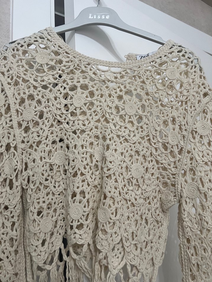 Bohem Dantel İşlemeli Kadın Triko - Görsel 2