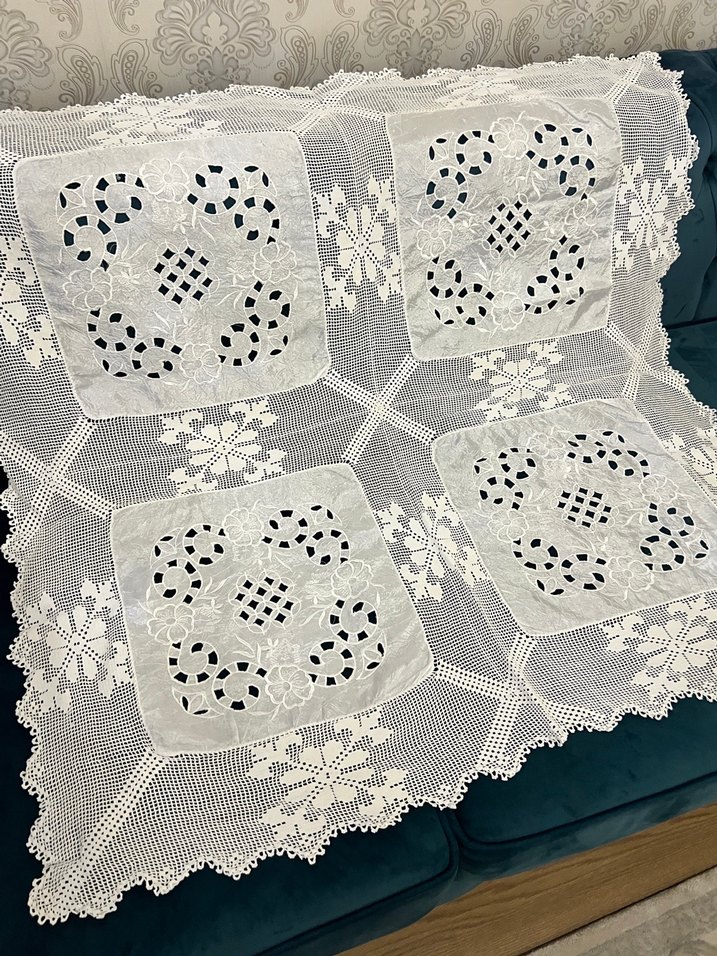 Bohem Tarzı El İşçiliği Dantel Örtü - Görsel 2