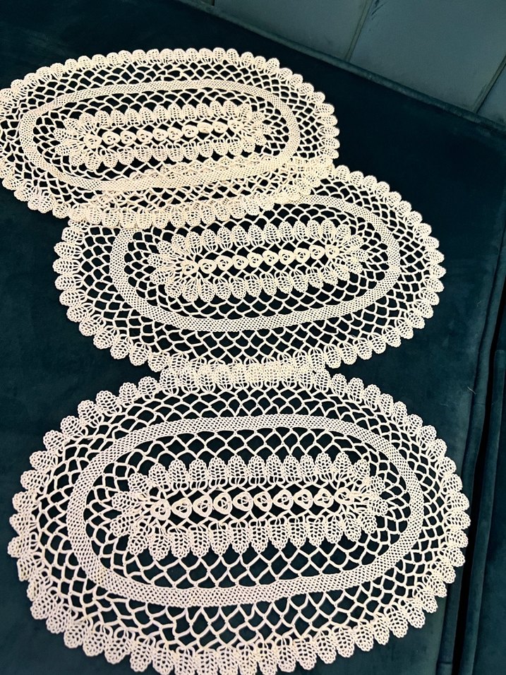 El Yapımı Geleneksel Oval Dantel Takımı - Görsel 2