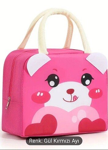 PEMBE DESENLİ SICAKSOGUK YALITIMLI ÇANTA