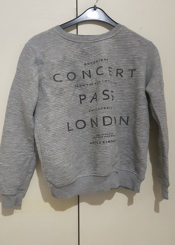 Gri Kadın Triko Sweatshirt Uzun Kollu