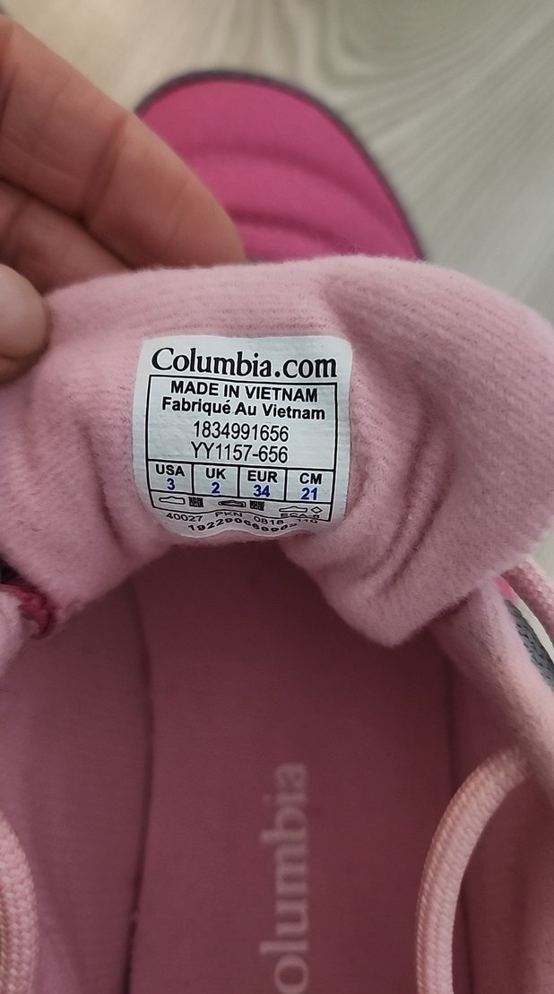 Orjinal columbia Pembe ve Gri Kız çocuk  Spor Ayakkabı columbia - Görsel 4