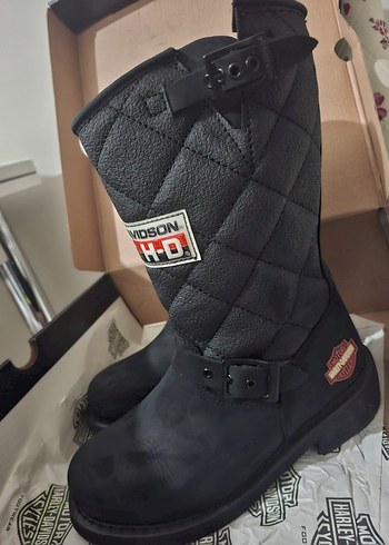 orjinal Siyah Harley-Davidson 37 numara bayan Bot - Görsel 4