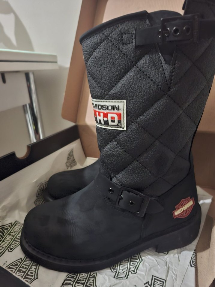 orjinal Siyah Harley-Davidson 37 numara bayan Bot - Görsel 5