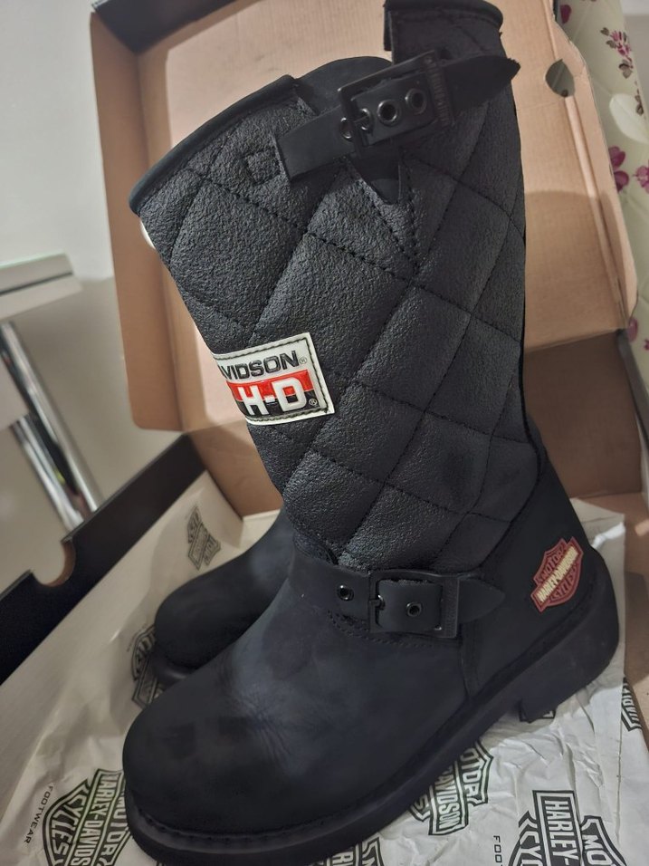 orjinal Siyah Harley-Davidson 37 numara bayan Bot - Görsel 4