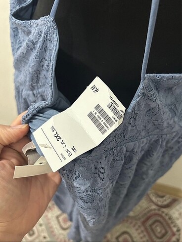 xxl Beden mavi Renk H&M LACE DRESS-DANTEL ELBİSE BÜYÜK BEDEN