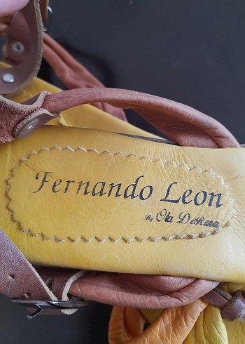 Sarı Bohem Tarzı Kadın Sandalet - Görsel 6